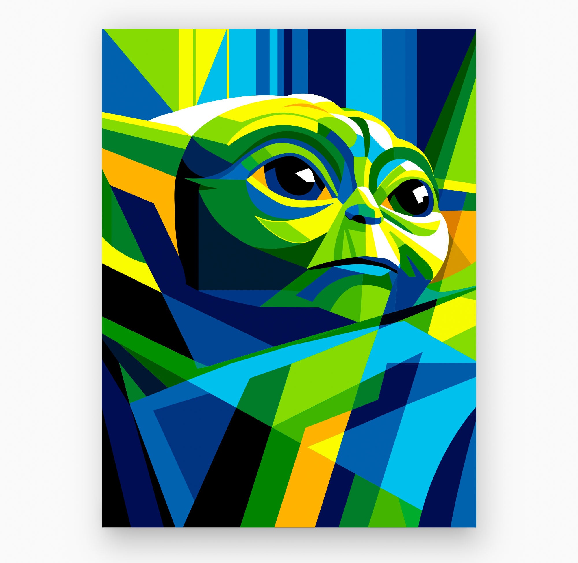 Grogu | Cubist-Inspired Geometric Portrait Fine Art Print