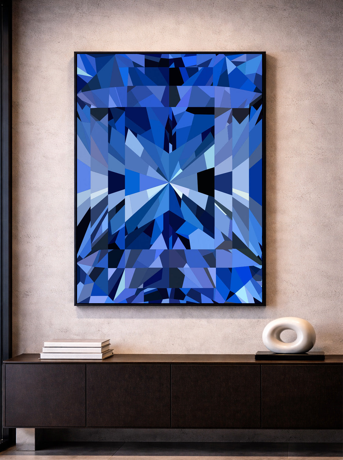 Radiant Sapphire | Geometric Abstract Fine Art Print