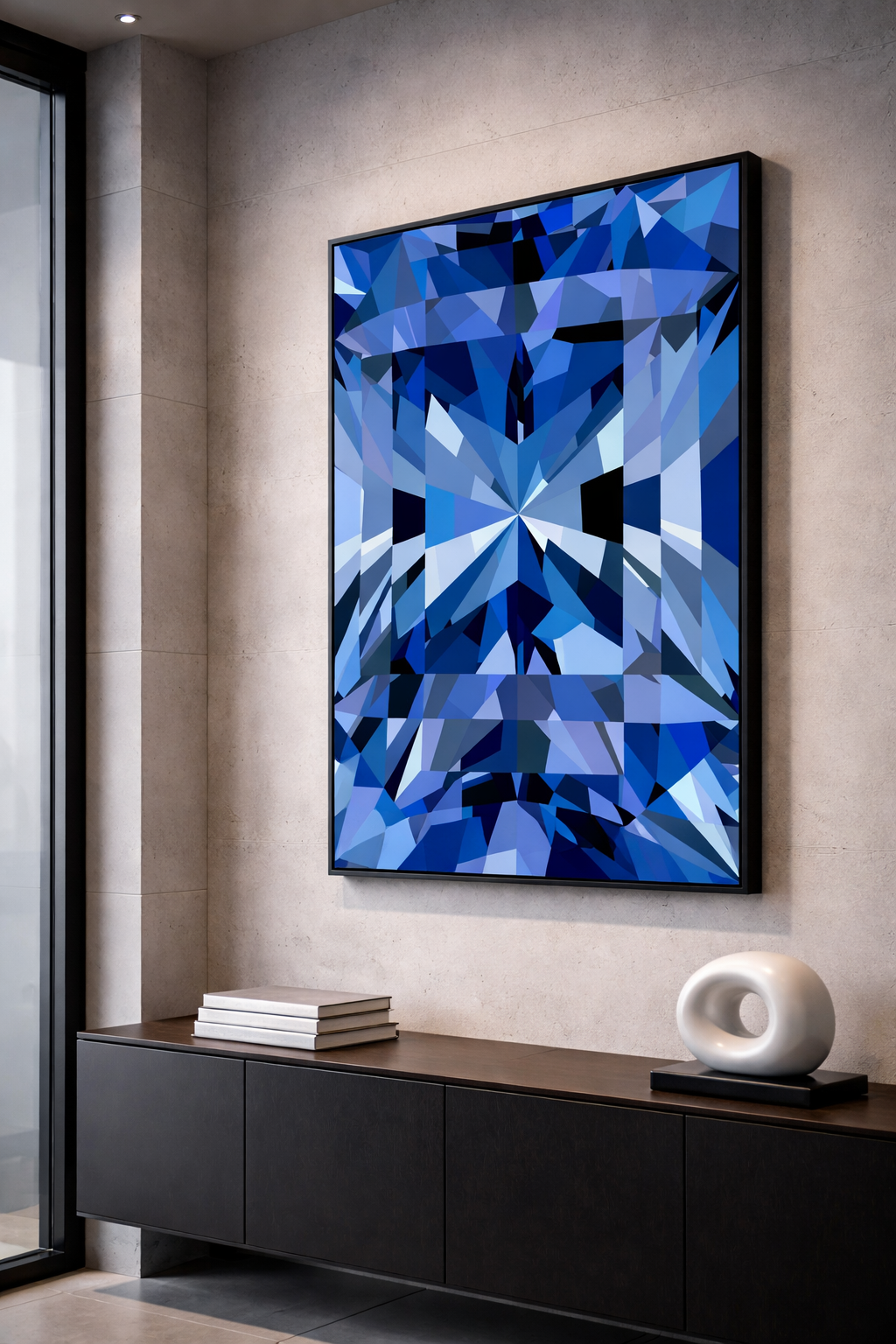 Radiant Sapphire | Geometric Abstract Fine Art Print