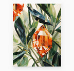 Spessartite Garden | Botanical Gemstone Abstract Fine Art Print